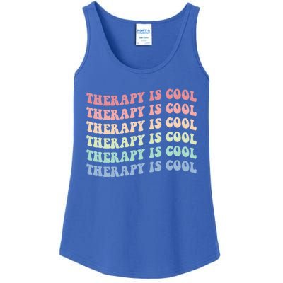 Retro Therapy Is Cool Funny Gift Cute Occupational Therapy Funny Gift Ladies Essential Tank