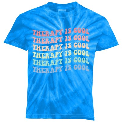 Retro Therapy Is Cool Funny Gift Cute Occupational Therapy Funny Gift Kids Tie-Dye T-Shirt