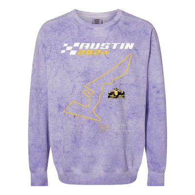 Race Track In Austin Formula Racing Circuits Sport Colorblast Crewneck Sweatshirt