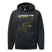 Race Track In Austin Formula Racing Circuits Sport Performance Fleece Hoodie