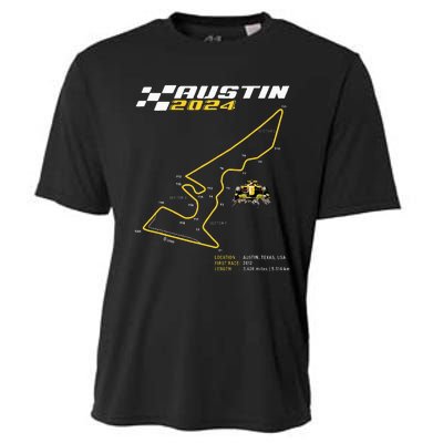 Race Track In Austin Formula Racing Circuits Sport Cooling Performance Crew T-Shirt