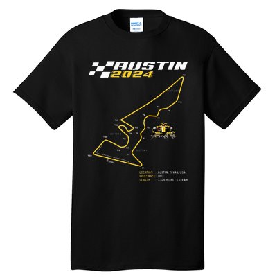 Race Track In Austin Formula Racing Circuits Sport Tall T-Shirt