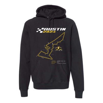 Race Track In Austin Formula Racing Circuits Sport Premium Hoodie