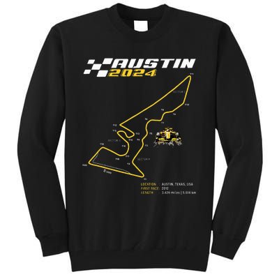 Race Track In Austin Formula Racing Circuits Sport Tall Sweatshirt