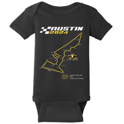 Race Track In Austin Formula Racing Circuits Sport Baby Bodysuit