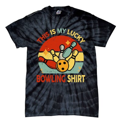 Retro This Is My Lucky Bowling Tie-Dye T-Shirt