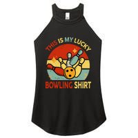 Retro This Is My Lucky Bowling Women's Perfect Tri Rocker Tank