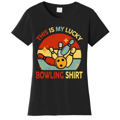 Retro This Is My Lucky Bowling Women's T-Shirt