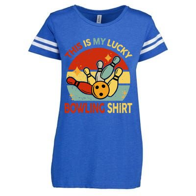 Retro This Is My Lucky Bowling Enza Ladies Jersey Football T-Shirt