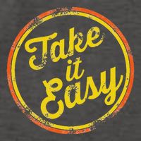 Retro Take It Easy 70s Distressed Graphic Vector Backpack