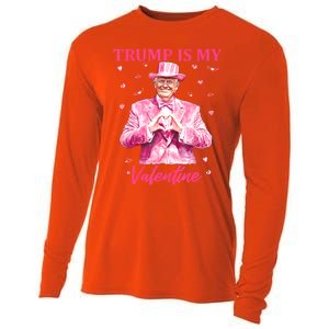 Retro Trump Is My Valentine Trump Valentines Day Gift Cooling Performance Long Sleeve Crew