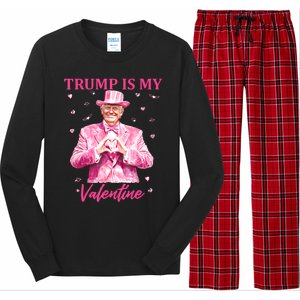 Retro Trump Is My Valentine Trump Valentines Day Gift Long Sleeve Pajama Set