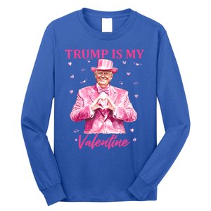 Retro Trump Is My Valentine Trump Valentines Day Gift Long Sleeve Shirt