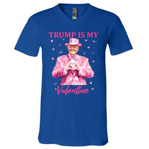 Retro Trump Is My Valentine Trump Valentines Day Gift V-Neck T-Shirt