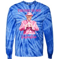 Retro Trump Is My Valentine Trump Valentines Day Gift Tie-Dye Long Sleeve Shirt