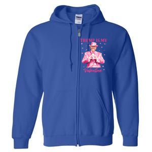 Retro Trump Is My Valentine Trump Valentines Day Gift Full Zip Hoodie