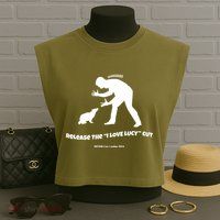Release The I Love Lucy Cut Hdtgm London Garment-Dyed Women's Muscle Tee