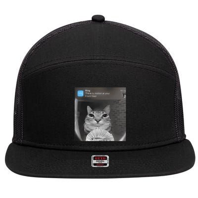 Ring There Is Motion At Your Front Door Funny 7 Panel Mesh Trucker Snapback Hat