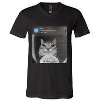 Ring There Is Motion At Your Front Door Funny V-Neck T-Shirt