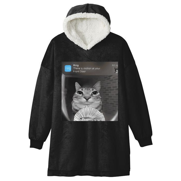 Ring There Is Motion At Your Front Door Funny Hooded Wearable Blanket
