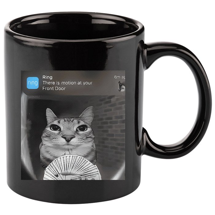 Ring There Is Motion At Your Front Door Funny 11oz C Handle Ceramic Mug