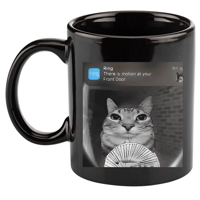 Ring There Is Motion At Your Front Door Funny 11oz C Handle Ceramic Mug