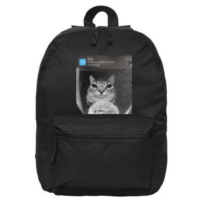 Ring There Is Motion At Your Front Door Funny 16 in Basic Backpack