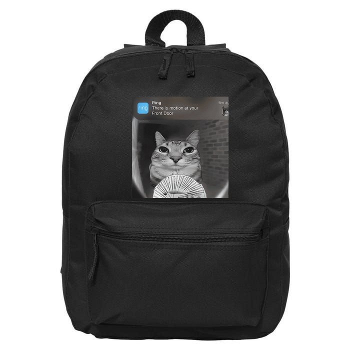 Ring There Is Motion At Your Front Door Funny 16 in Basic Backpack
