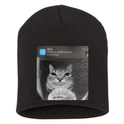 Ring There Is Motion At Your Front Door Funny Short Acrylic Beanie
