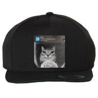 Ring There Is Motion At Your Front Door Funny Wool Snapback Cap
