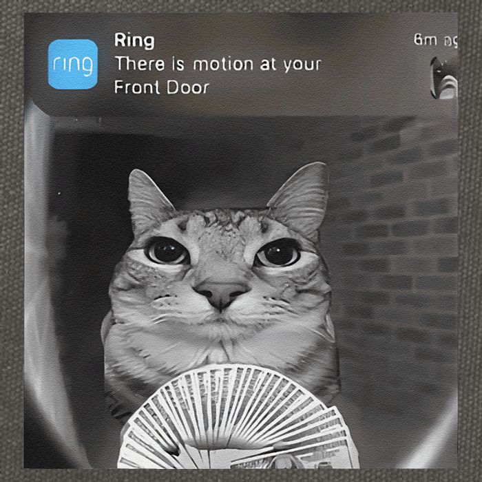 Ring There Is Motion At Your Front Door Funny Cotton Canvas Backpack