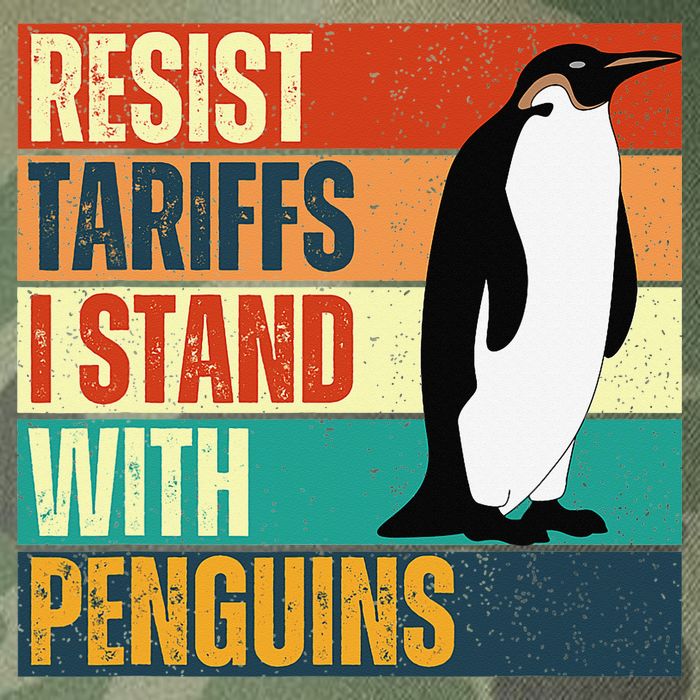 Resist Tariffs I Stand With Penguins Legacy Tie Dye Trucker Hat
