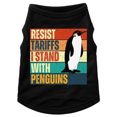 Resist Tariffs I Stand With Penguins Doggie Tank