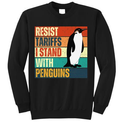 Resist Tariffs I Stand With Penguins Sweatshirt