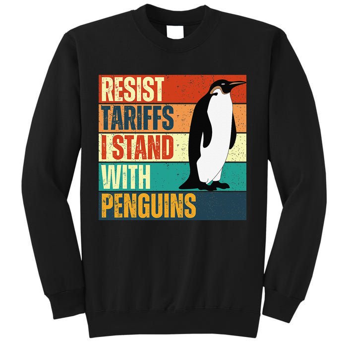Resist Tariffs I Stand With Penguins Sweatshirt