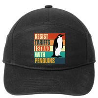 Resist Tariffs I Stand With Penguins 7-Panel Snapback Hat