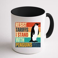 Resist Tariffs I Stand With Penguins Mug