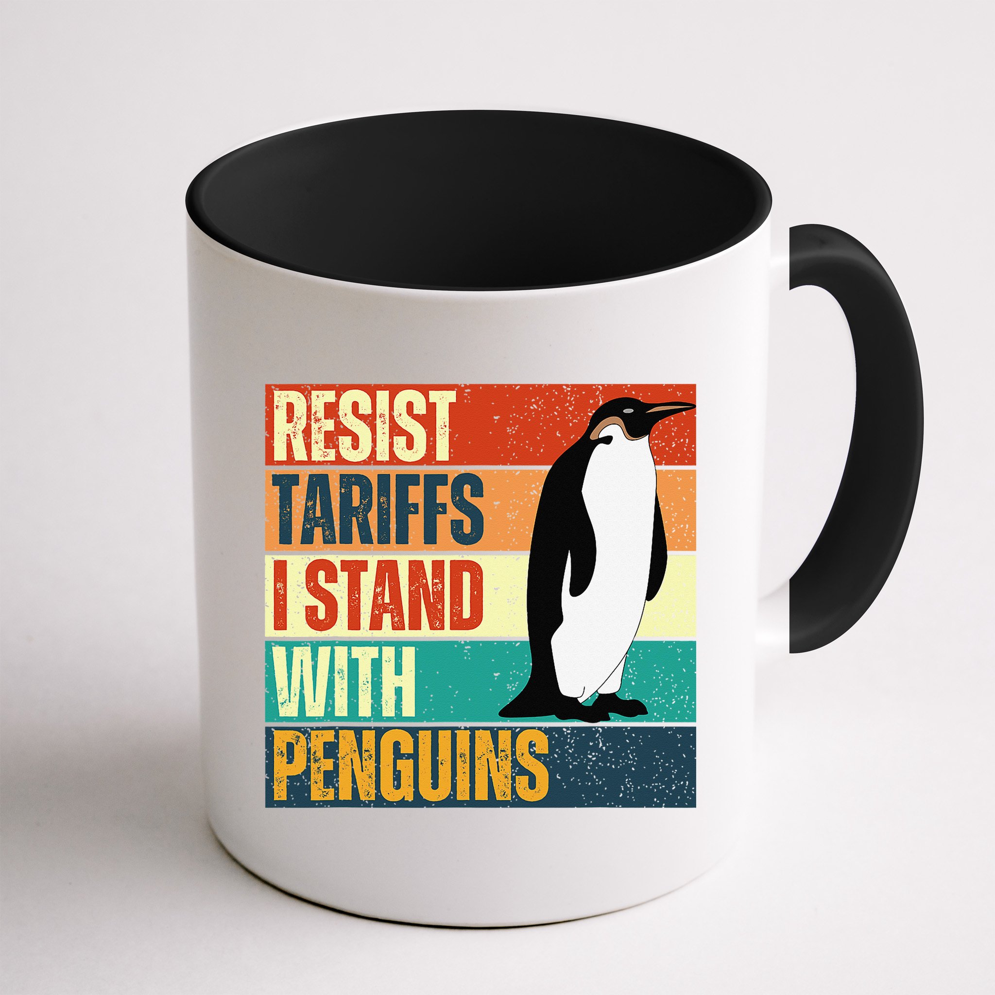 Resist Tariffs I Stand With Penguins Mug