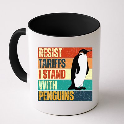 Resist Tariffs I Stand With Penguins Mug