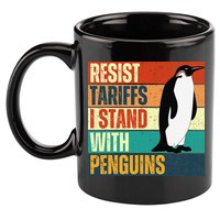 Resist Tariffs I Stand With Penguins 11oz C Handle Ceramic Mug