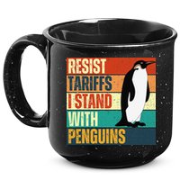 Resist Tariffs I Stand With Penguins 15oz Campfire Ceramic Mug