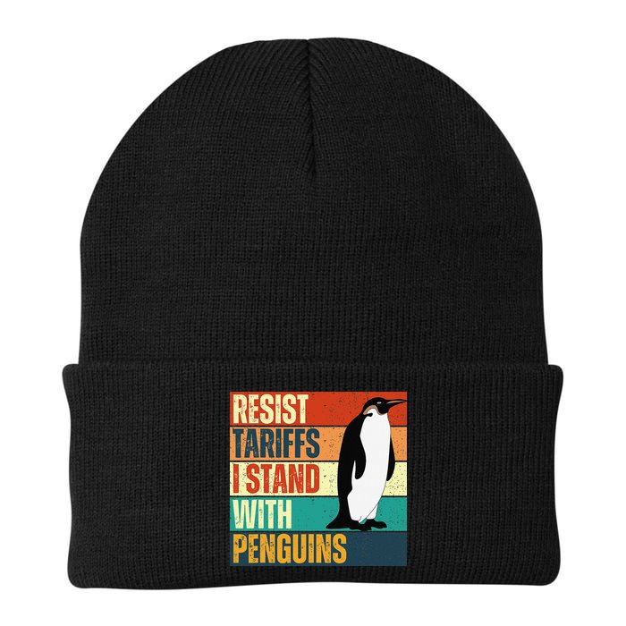 Resist Tariffs I Stand With Penguins Beanie