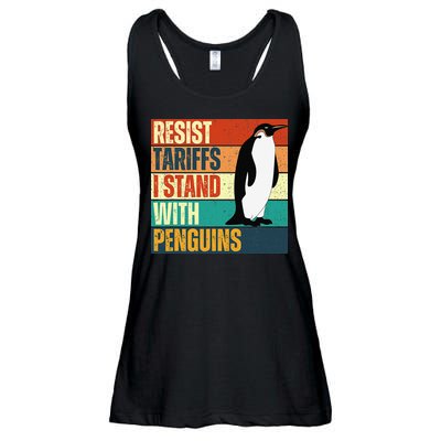 Resist Tariffs I Stand With Penguins Ladies Essential Flowy Tank
