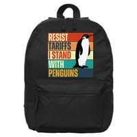 Resist Tariffs I Stand With Penguins 16 in Basic Backpack