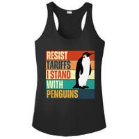 Resist Tariffs I Stand With Penguins Ladies PosiCharge Competitor Racerback Tank
