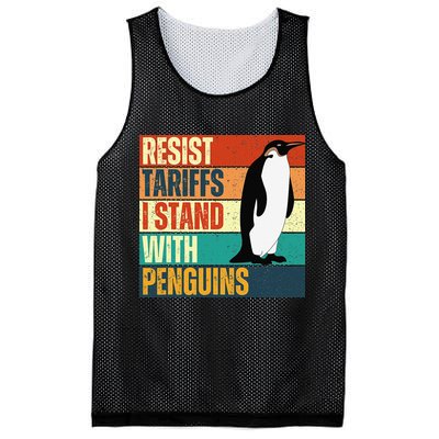 Resist Tariffs I Stand With Penguins Mesh Reversible Basketball Jersey Tank