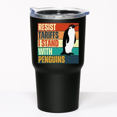 Resist Tariffs I Stand With Penguins Tumbler