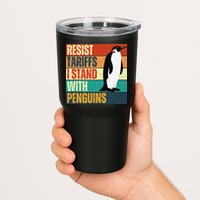 Resist Tariffs I Stand With Penguins Tumbler