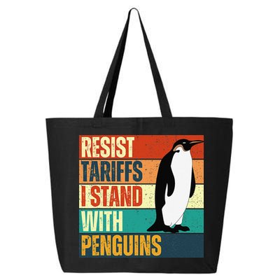 Resist Tariffs I Stand With Penguins 25L Jumbo Tote