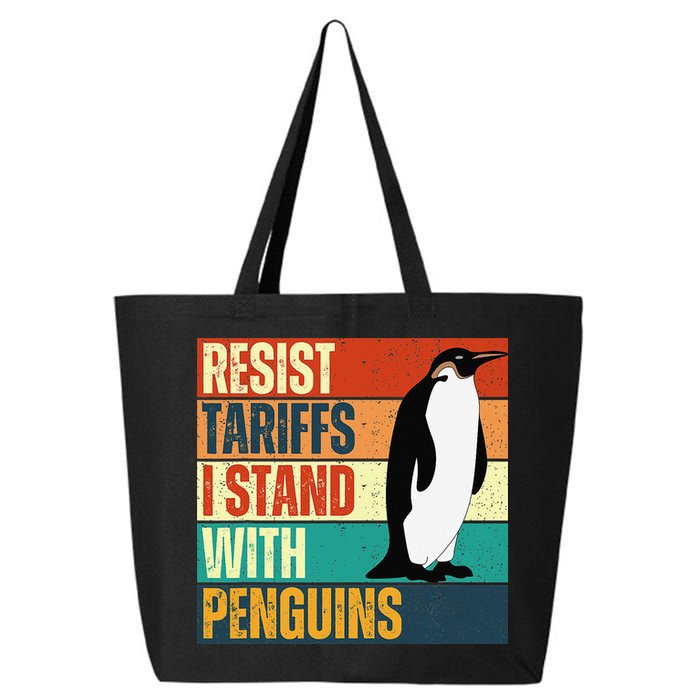 Resist Tariffs I Stand With Penguins 25L Jumbo Tote